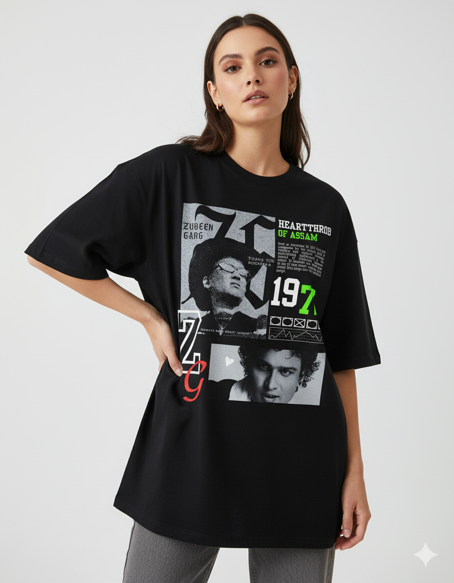 𝙕𝙪𝙗𝙚𝙚𝙣 𝙂𝙖𝙧𝙜 𝙃𝙚𝙖𝙧𝙩𝙩𝙝𝙧𝙤𝙗 𝘽𝙡𝙖𝙘𝙠 𝙋𝙧𝙞𝙣𝙩𝙚𝙙 𝙏-𝙨𝙝𝙞𝙧𝙩